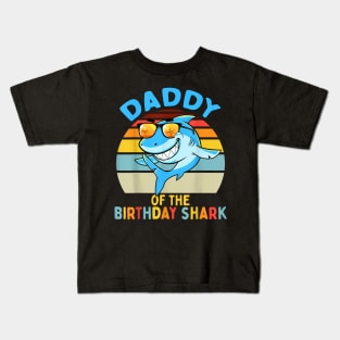 Daddy Of The Shark Birthday Dad Matching Family Kids T-Shirt